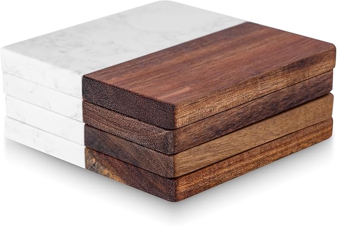Marble & Wood Coasters